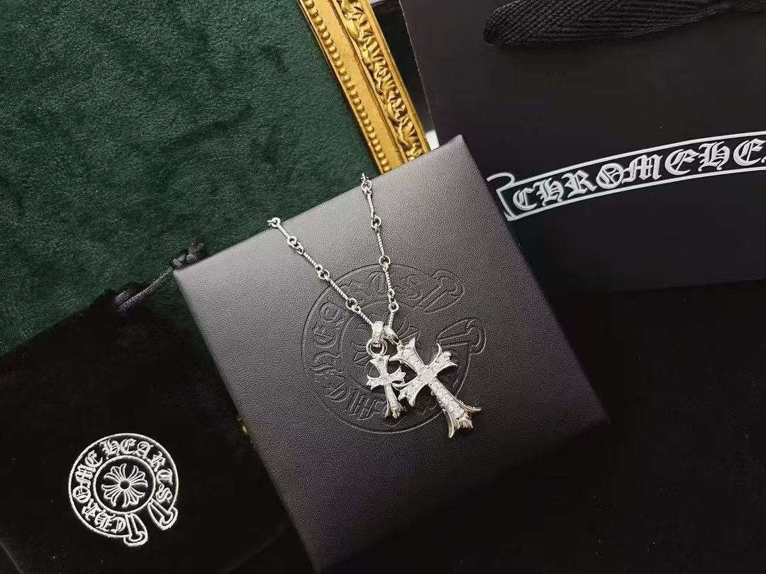 Chr0me Heartsクロスダイヤモンドネックレス【 50％割引+送料無料】