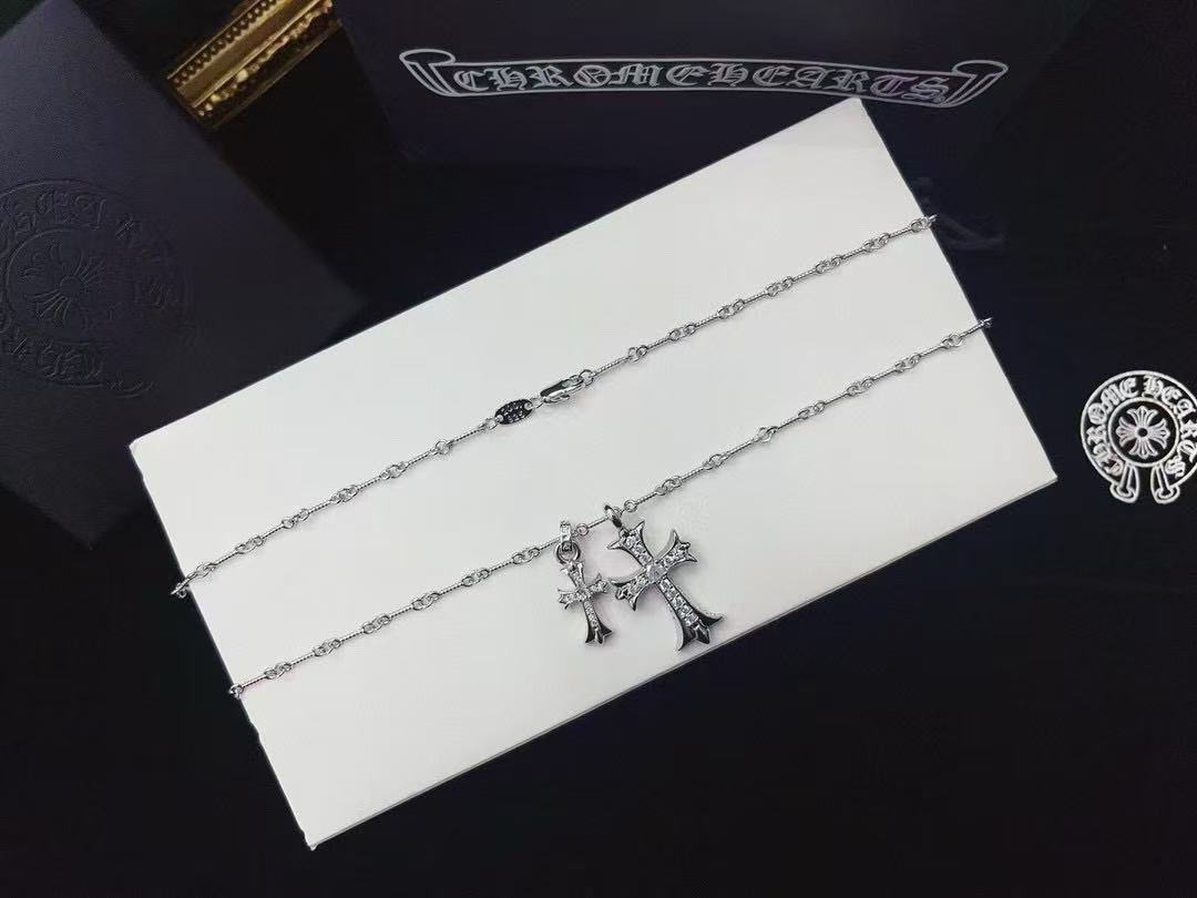 Chr0me Heartsクロスダイヤモンドネックレス【 50％割引+送料無料】