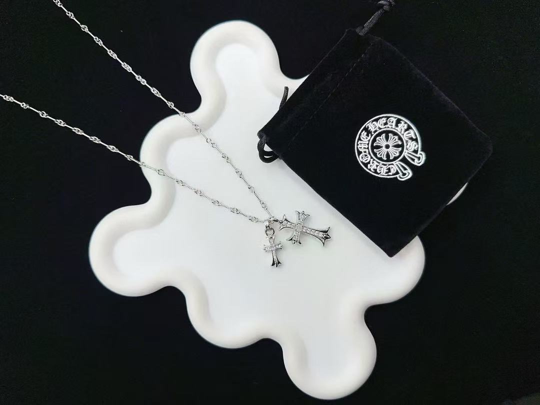 Chr0me Heartsクロスダイヤモンドネックレス【 50％割引+送料無料】