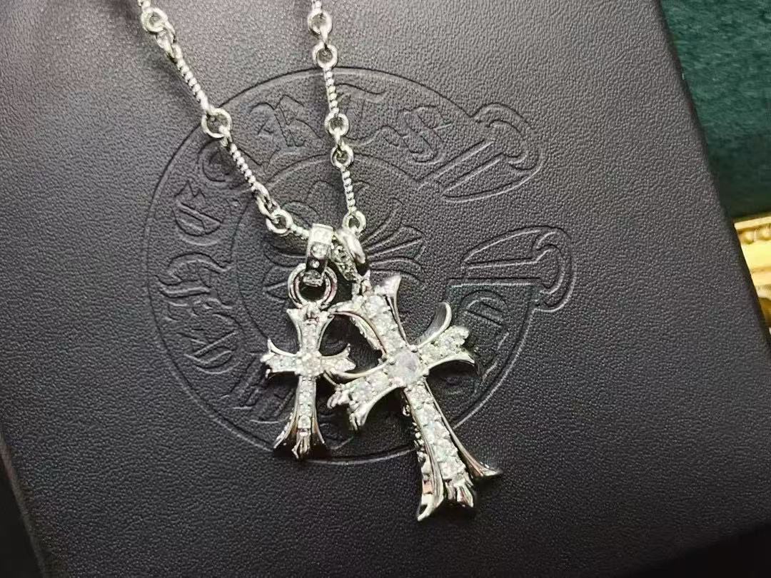 Chr0me Heartsクロスダイヤモンドネックレス【 50％割引+送料無料】