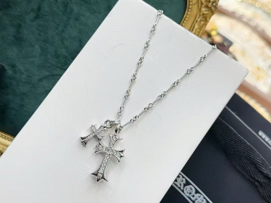 Chr0me Heartsクロスダイヤモンドネックレス【 50％割引+送料無料】