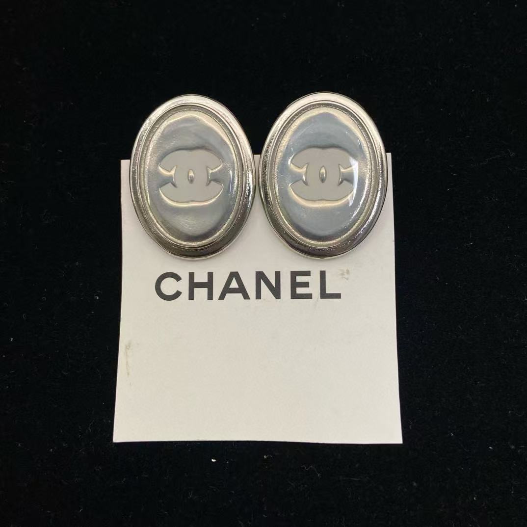 CHANE1 ダブルCミラーエナメルイヤリング【 50％割引+送料無料】