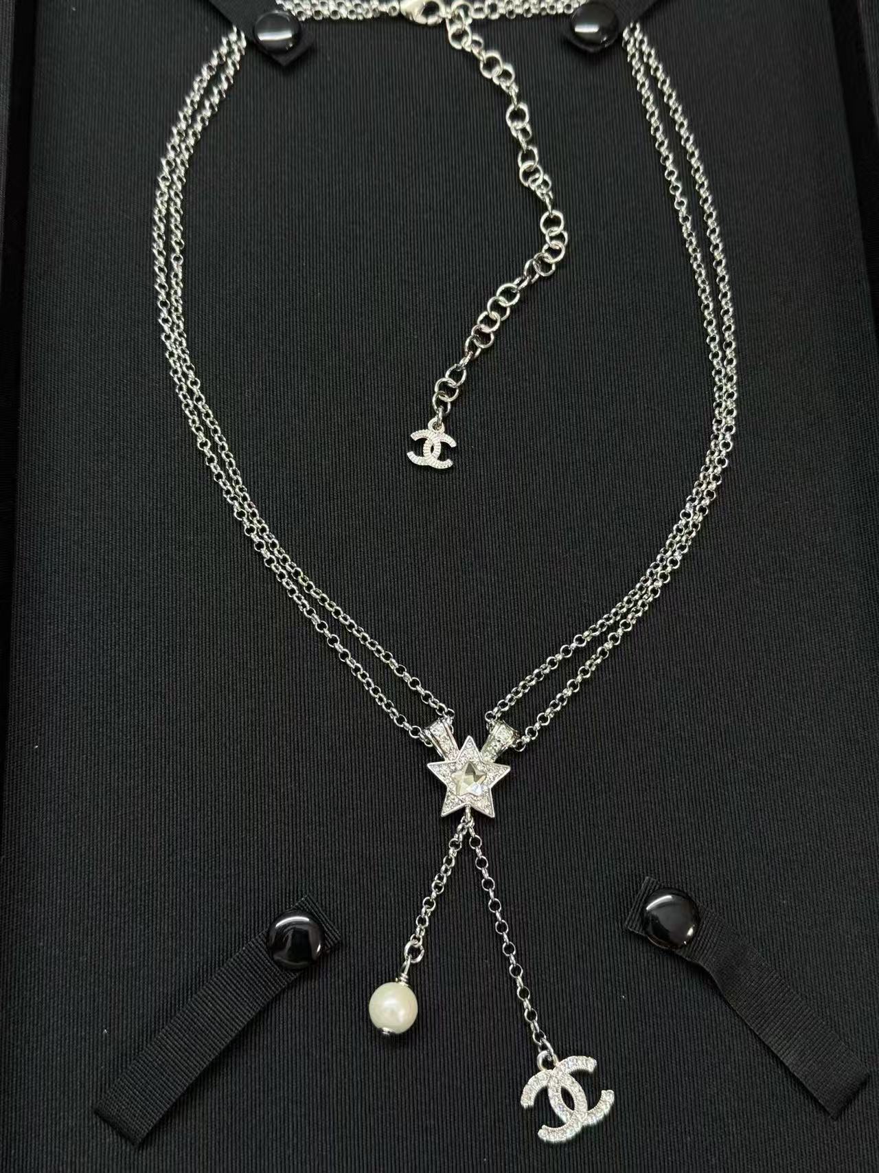 CHANE1 五芒星ダブルCネックレス【50％割引+送料無料】