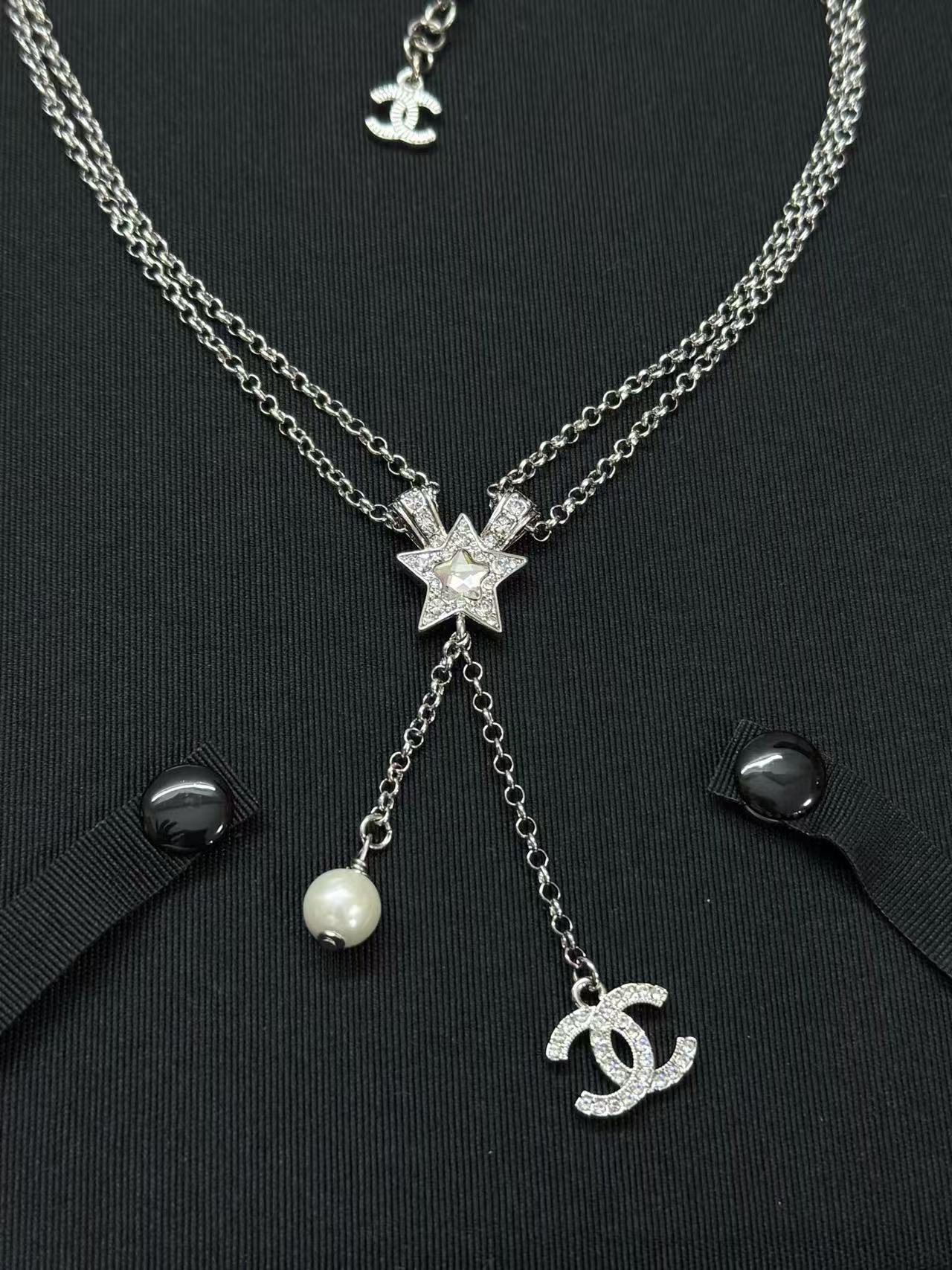 CHANE1 五芒星ダブルCネックレス【50％割引+送料無料】