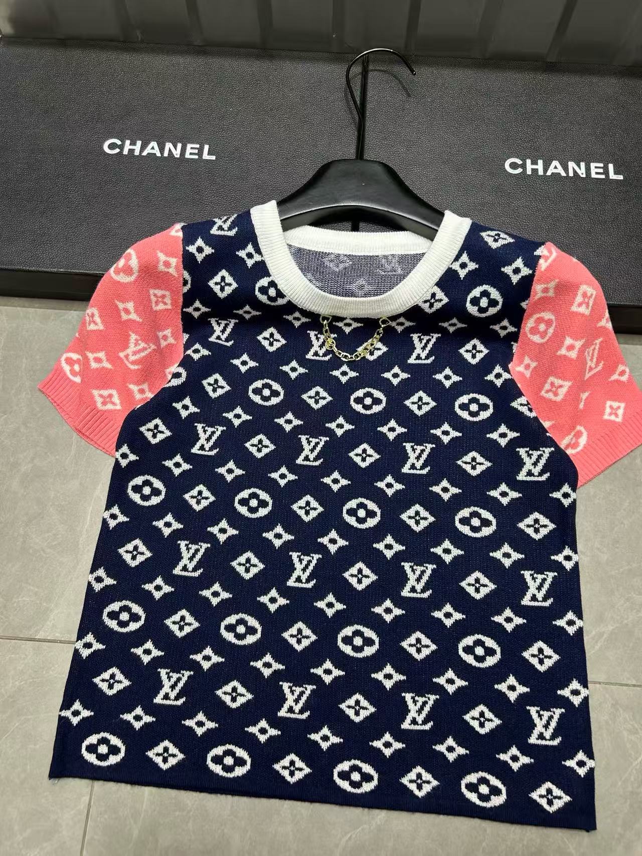 LVカラーブロックプリントチェーンセーター【50％割引+送料無料】