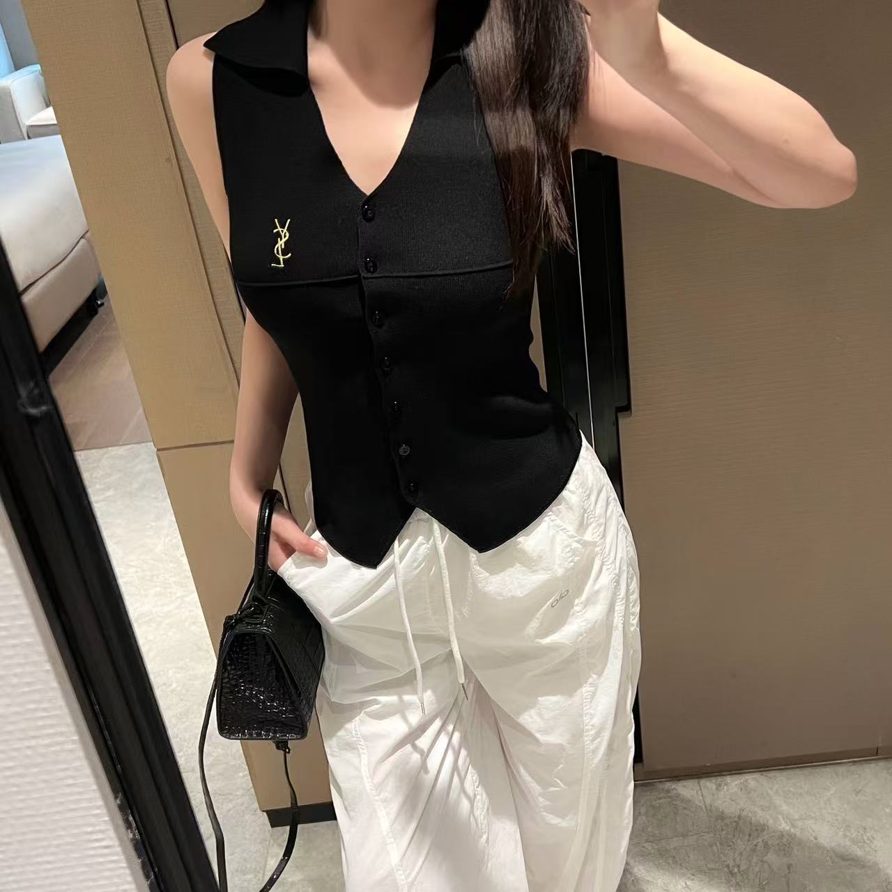 YSL ラペルウールベスト【50％割引+送料無料】