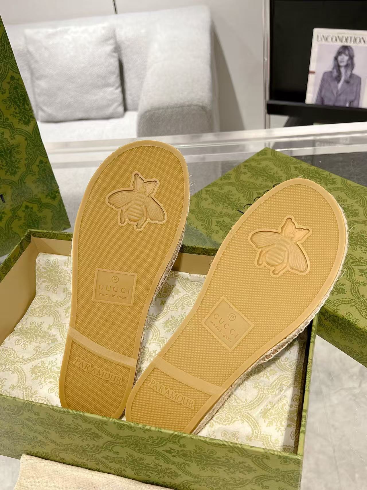 GUCC1 高品質ラインストーンダブルG織りスリッパ【50％割引+送料無料】