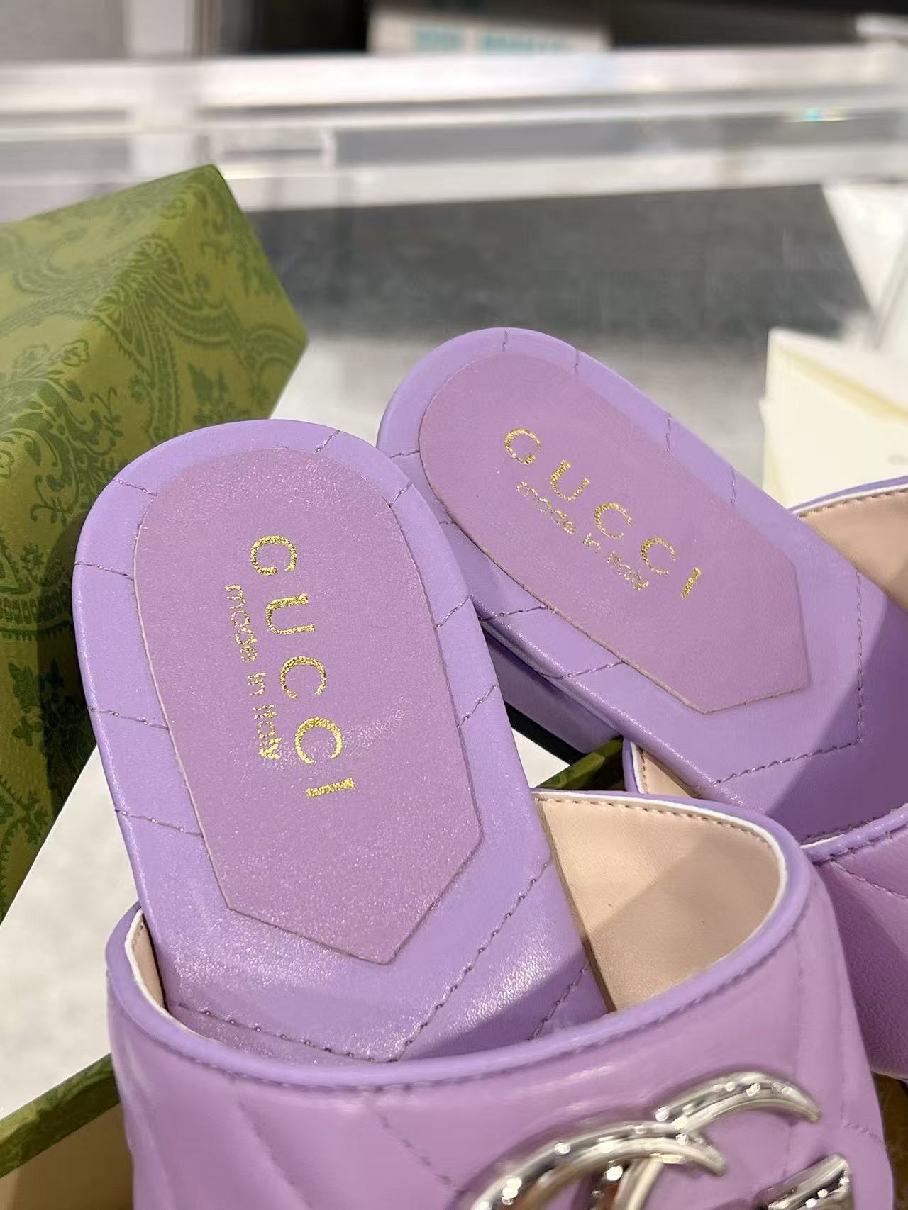 GUCC1 高品質ダブルGフリップフロップ【50％割引+送料無料】