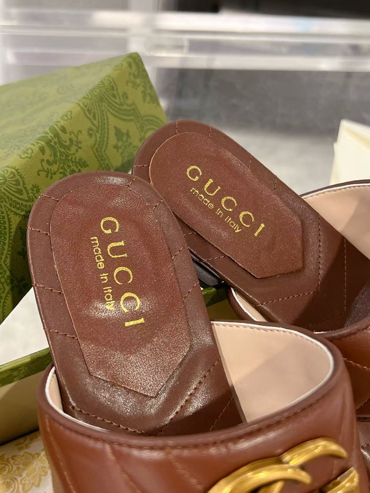 GUCC1 高品質ダブルGフリップフロップ【50％割引+送料無料】