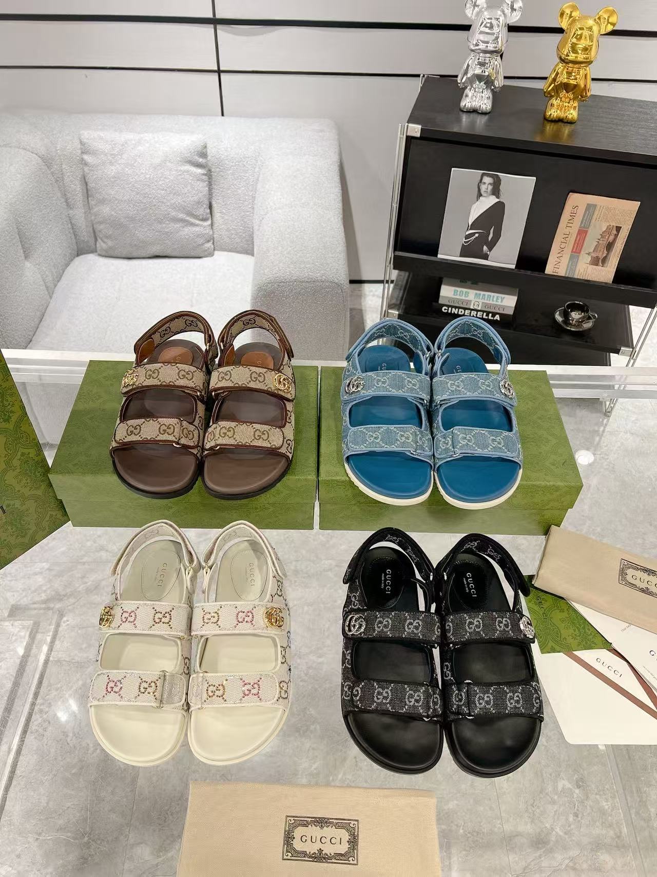 GUCC1 高品質ベルクロサンダル【50％割引+送料無料】