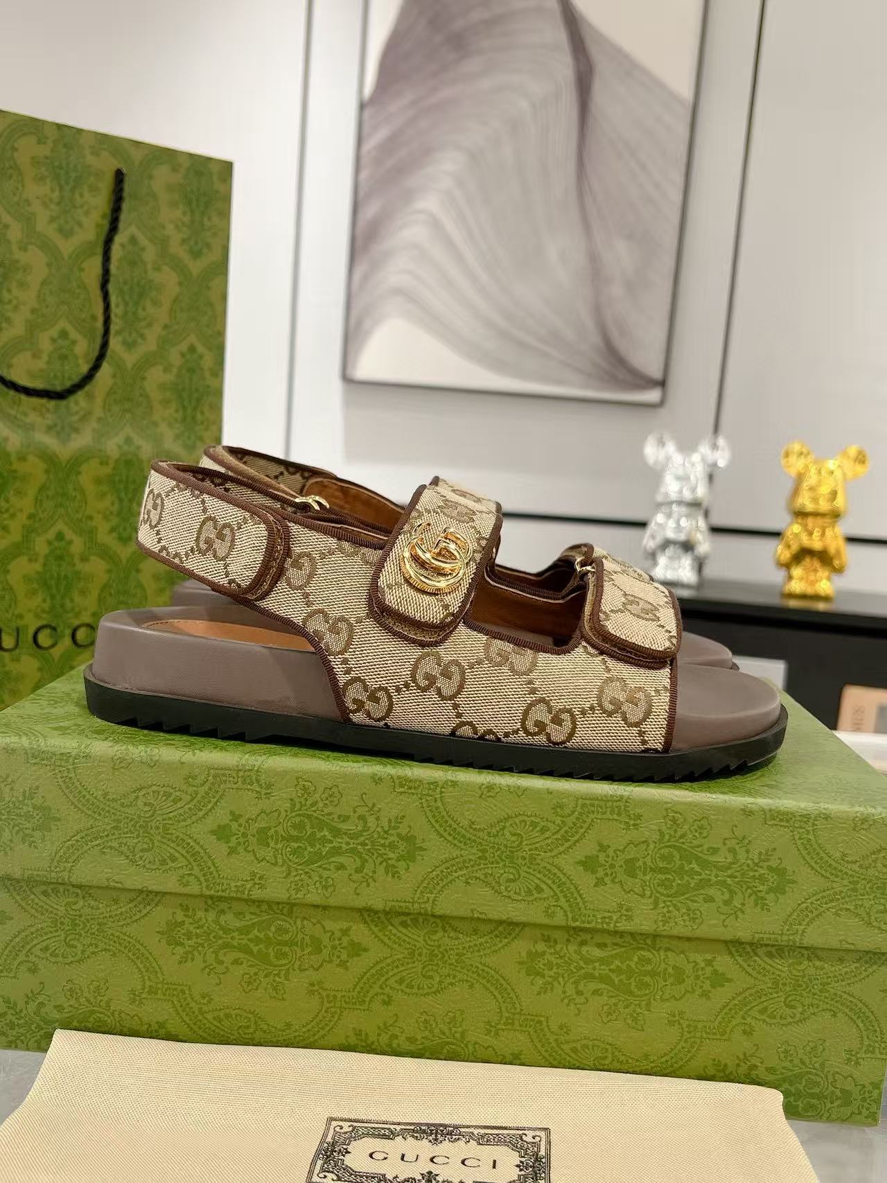 GUCC1 高品質ベルクロサンダル【50％割引+送料無料】