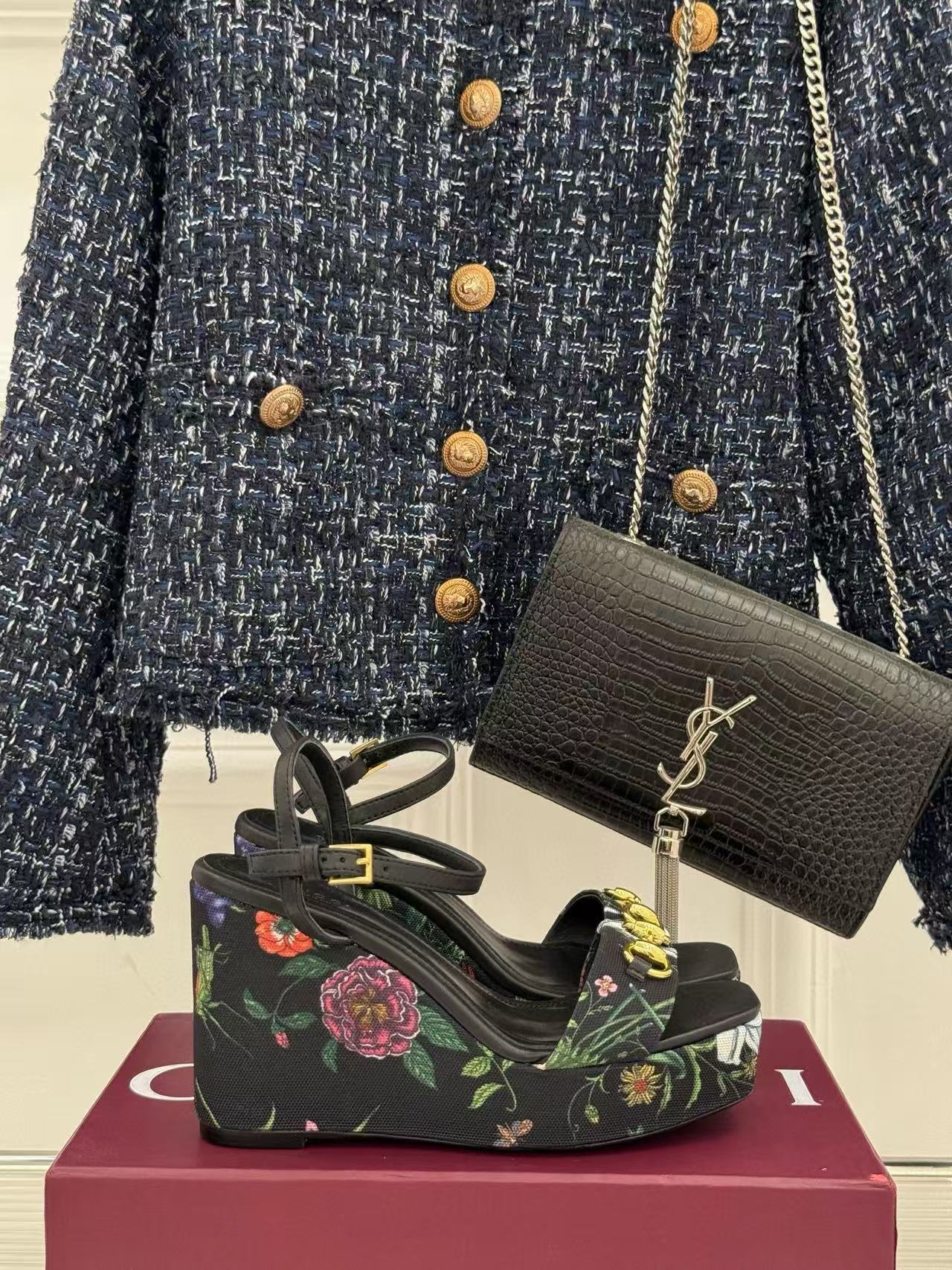 GUCC1 高品質プリント ホースビット ハイヒールサンダル【50％割引+送料無料】