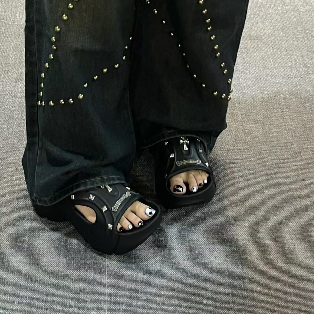 Chr0me Heartsの高品質プラットフォームスリッパ【50％割引+送料無料】