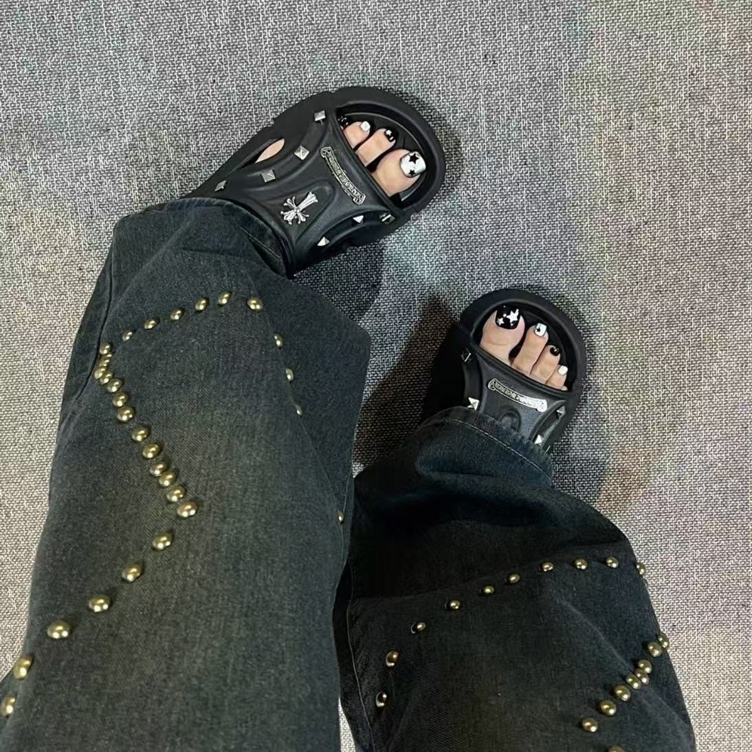 Chr0me Heartsの高品質プラットフォームスリッパ【50％割引+送料無料】