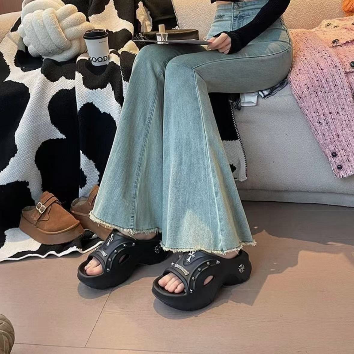 Chr0me Heartsの高品質プラットフォームスリッパ【50％割引+送料無料】