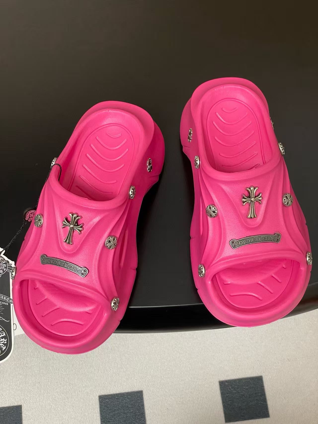 Chr0me Heartsの高品質プラットフォームスリッパ【50％割引+送料無料】