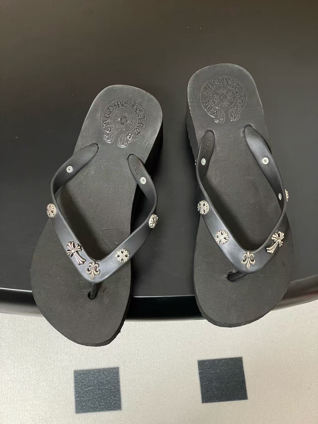 Chr0me Heartsの高品質プラットフォームフリップフロップ【50％割引+送料無料】