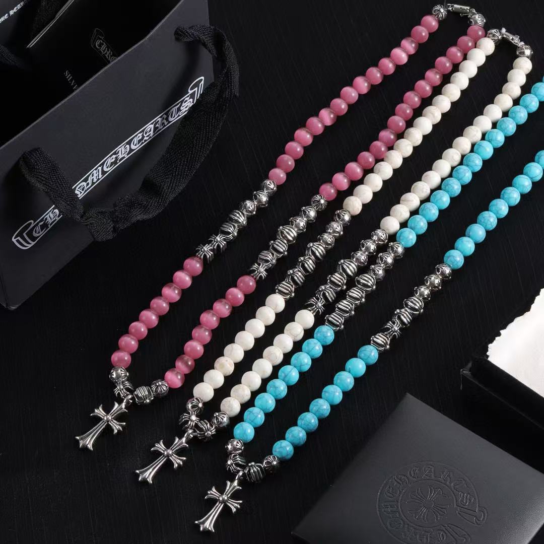 Chr0me Heartsクロスビーズネックレス【50％割引+送料無料】