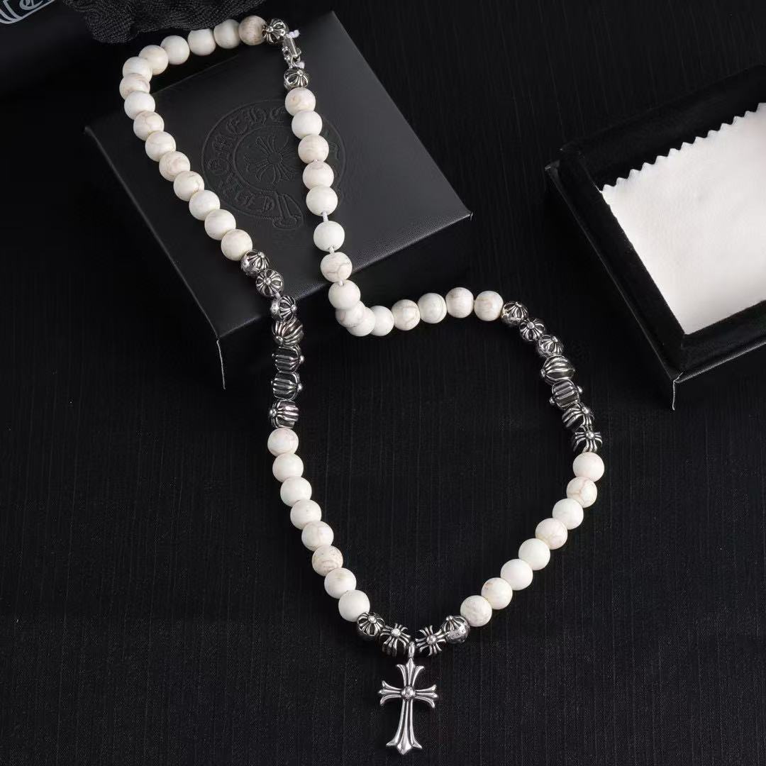 Chr0me Heartsクロスビーズネックレス【50％割引+送料無料】