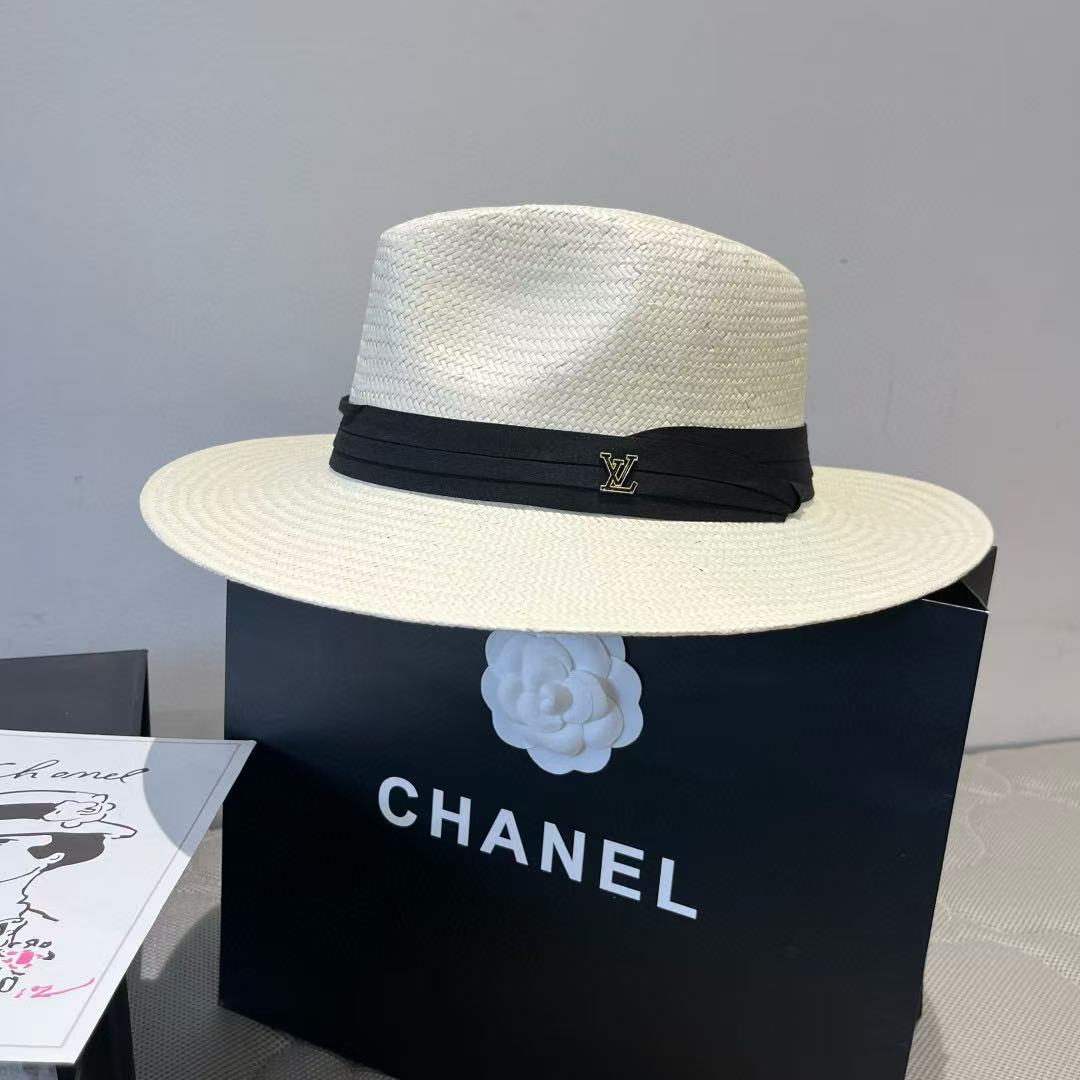 LVサンシェードカラーマッチング麦わら帽子【50％割引+送料無料】
