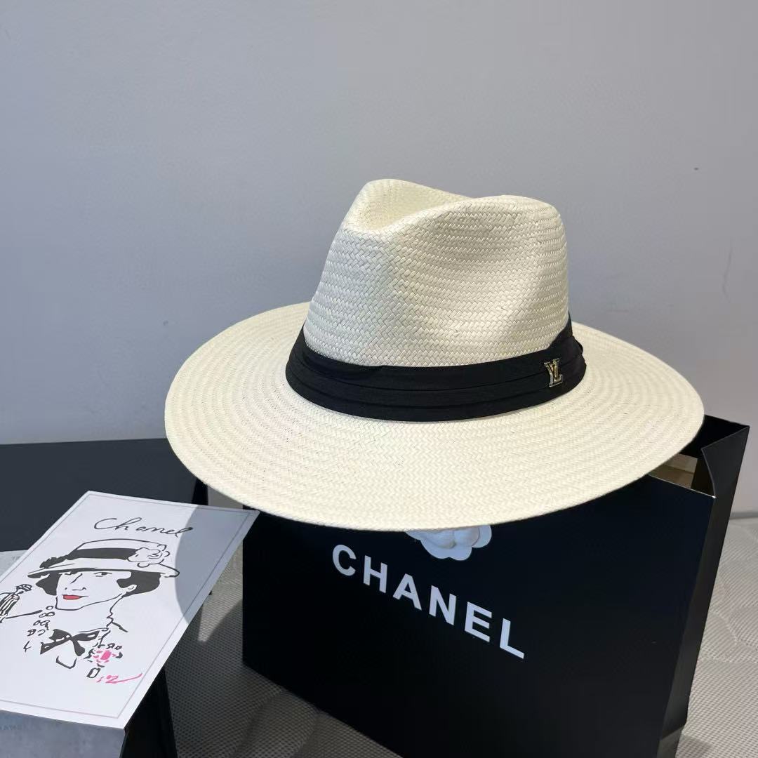 LVサンシェードカラーマッチング麦わら帽子【50％割引+送料無料】