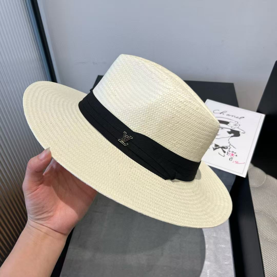 LVサンシェードカラーマッチング麦わら帽子【50％割引+送料無料】