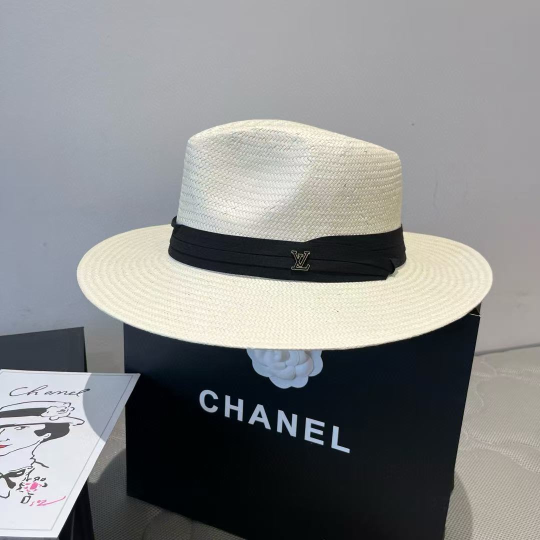 LVサンシェードカラーマッチング麦わら帽子【50％割引+送料無料】