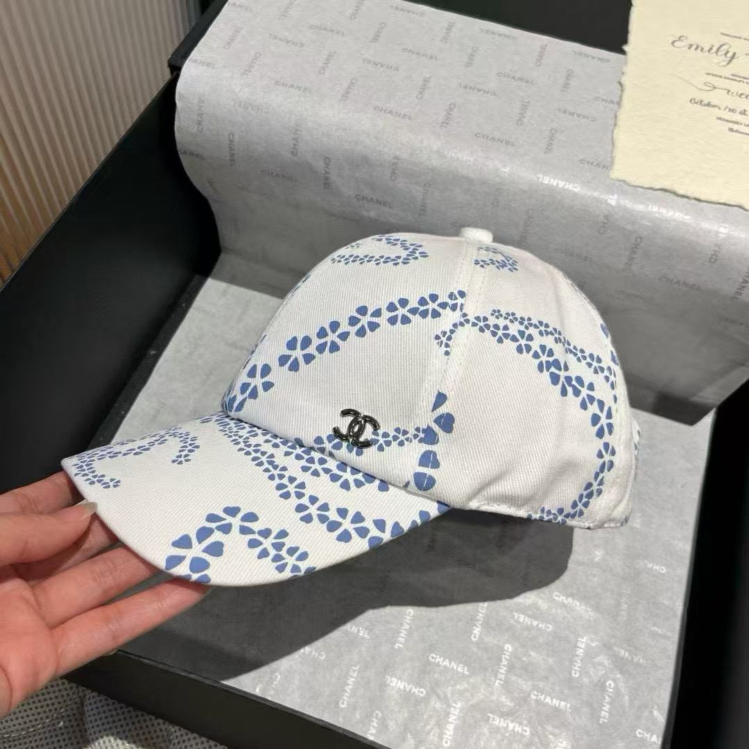 CHANE1 ダブルC ハートプリントキャップ【50％割引+送料無料】