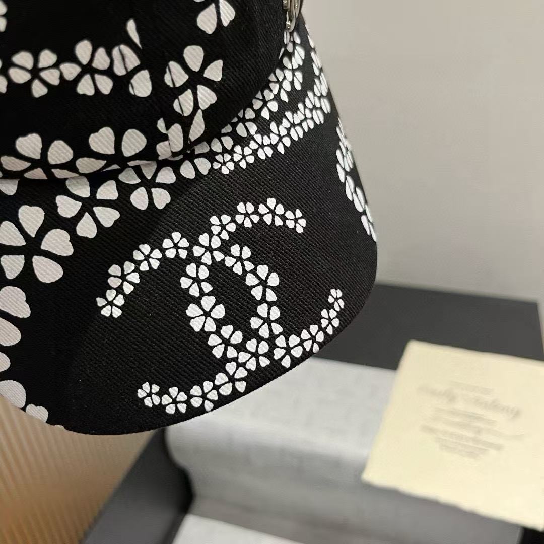 CHANE1 ダブルC ハートプリントキャップ【50％割引+送料無料】