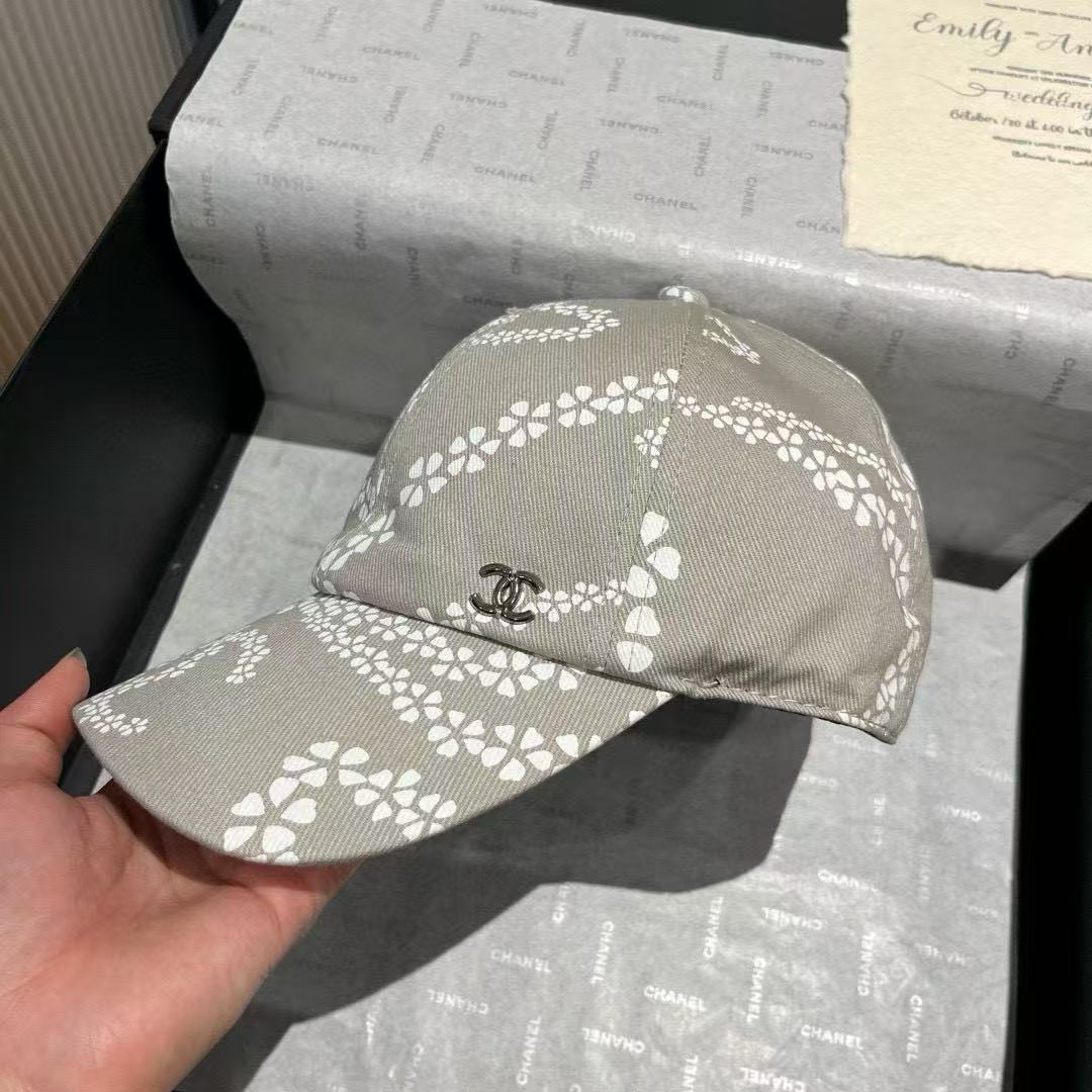 CHANE1 ダブルC ハートプリントキャップ【50％割引+送料無料】