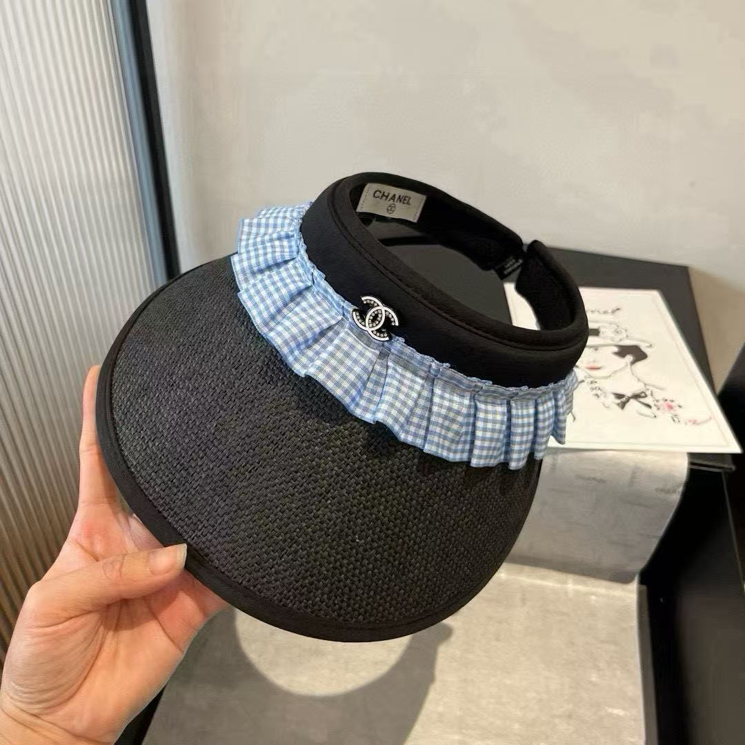 CHANE1 ダブルC ホロートップ サンハット【50％割引+送料無料】