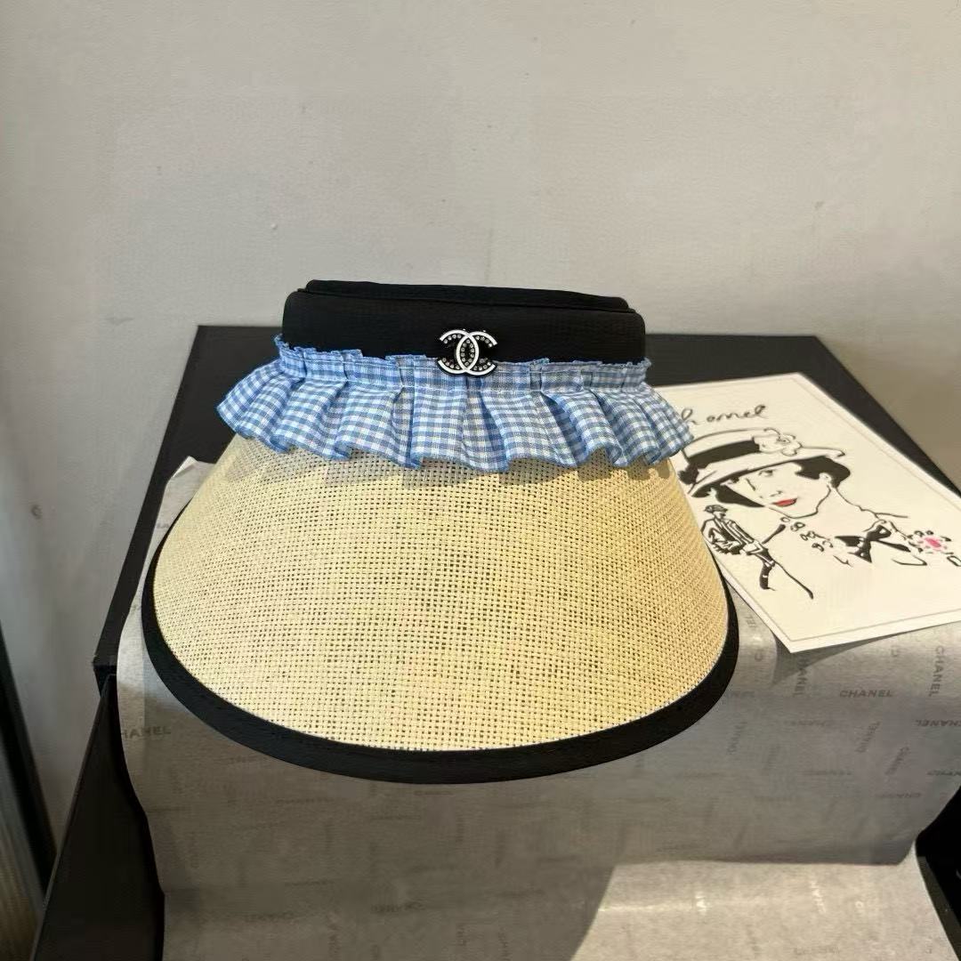 CHANE1 ダブルC ホロートップ サンハット【50％割引+送料無料】