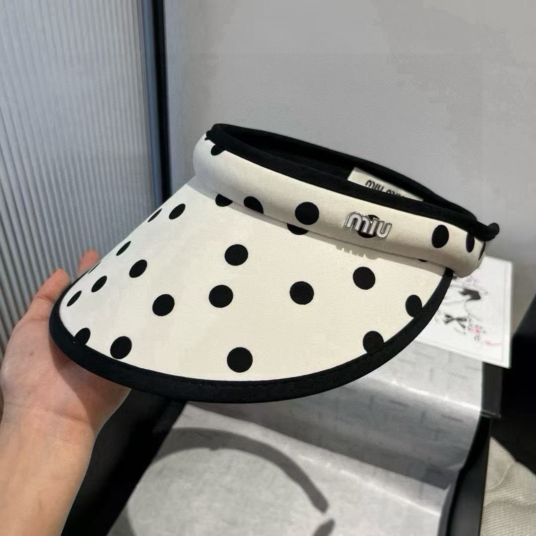 M1UM1U 水玉模様のサンハット【50％割引+送料無料】