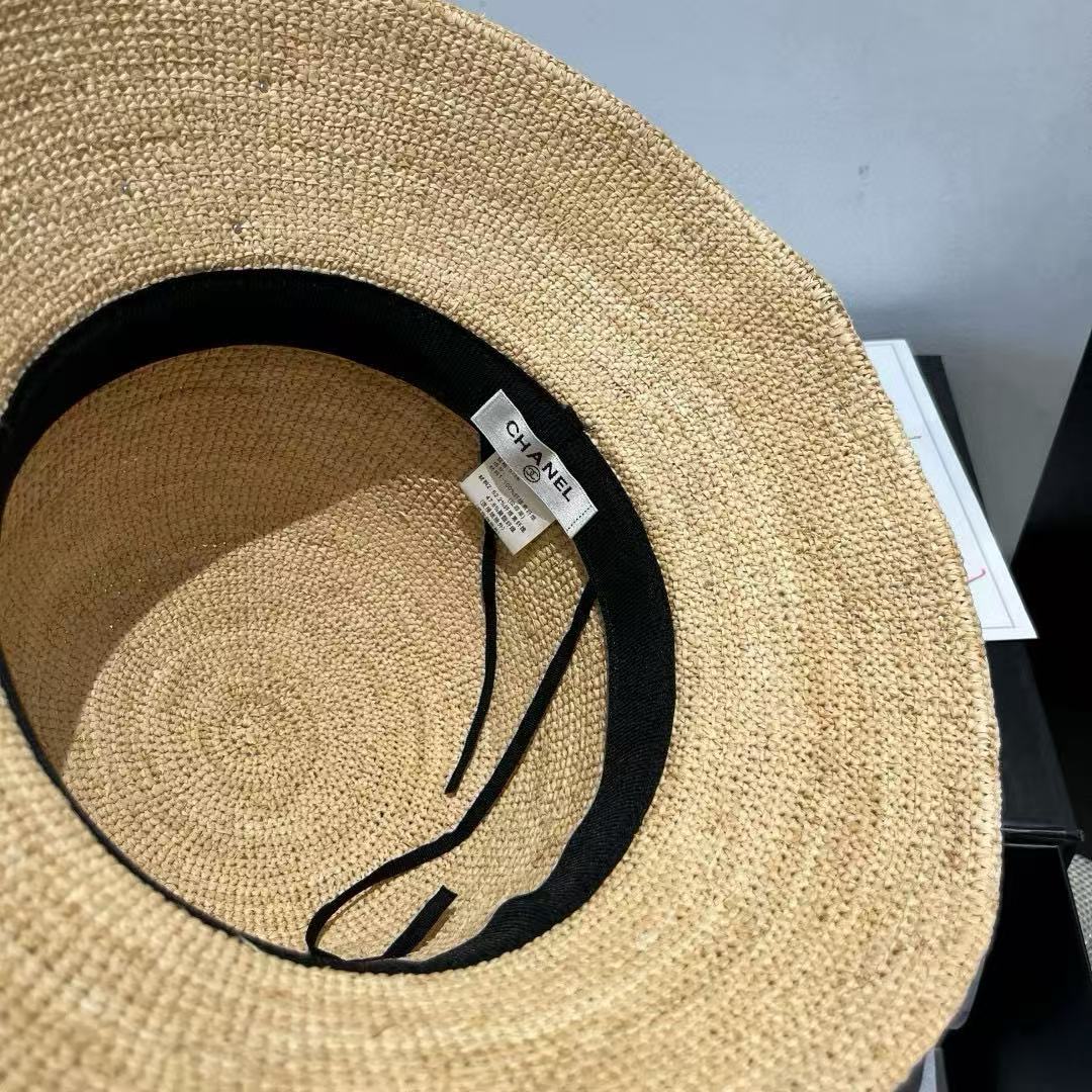 CHANE1 フラワーパールラフィアストローハット【50％割引+送料無料】