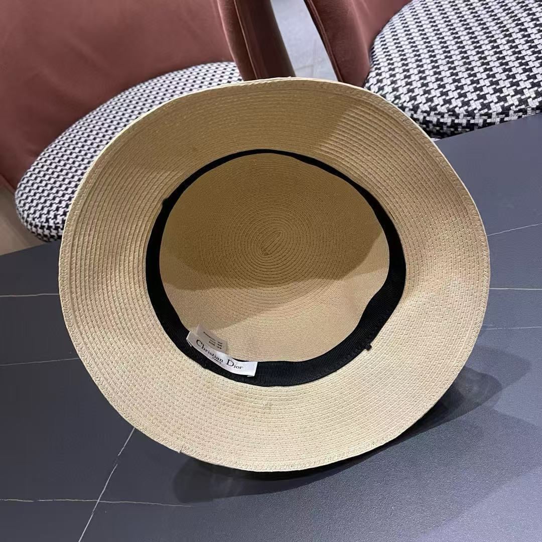 DI0R ビッグパールボウ サンスクリーン ストローハット【50％割引+送料無料】