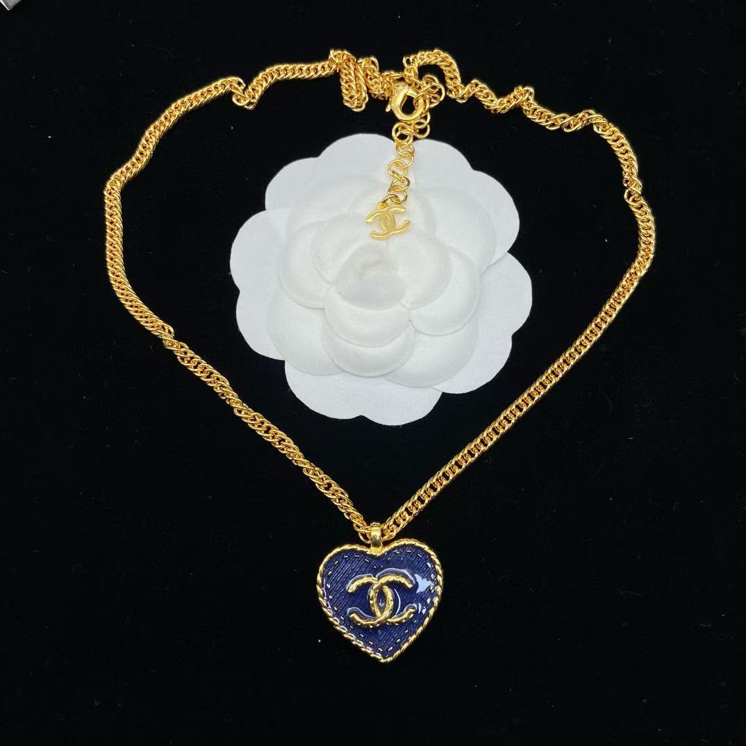 CHANE1 ブルーハートネックレス【50％割引+送料無料】