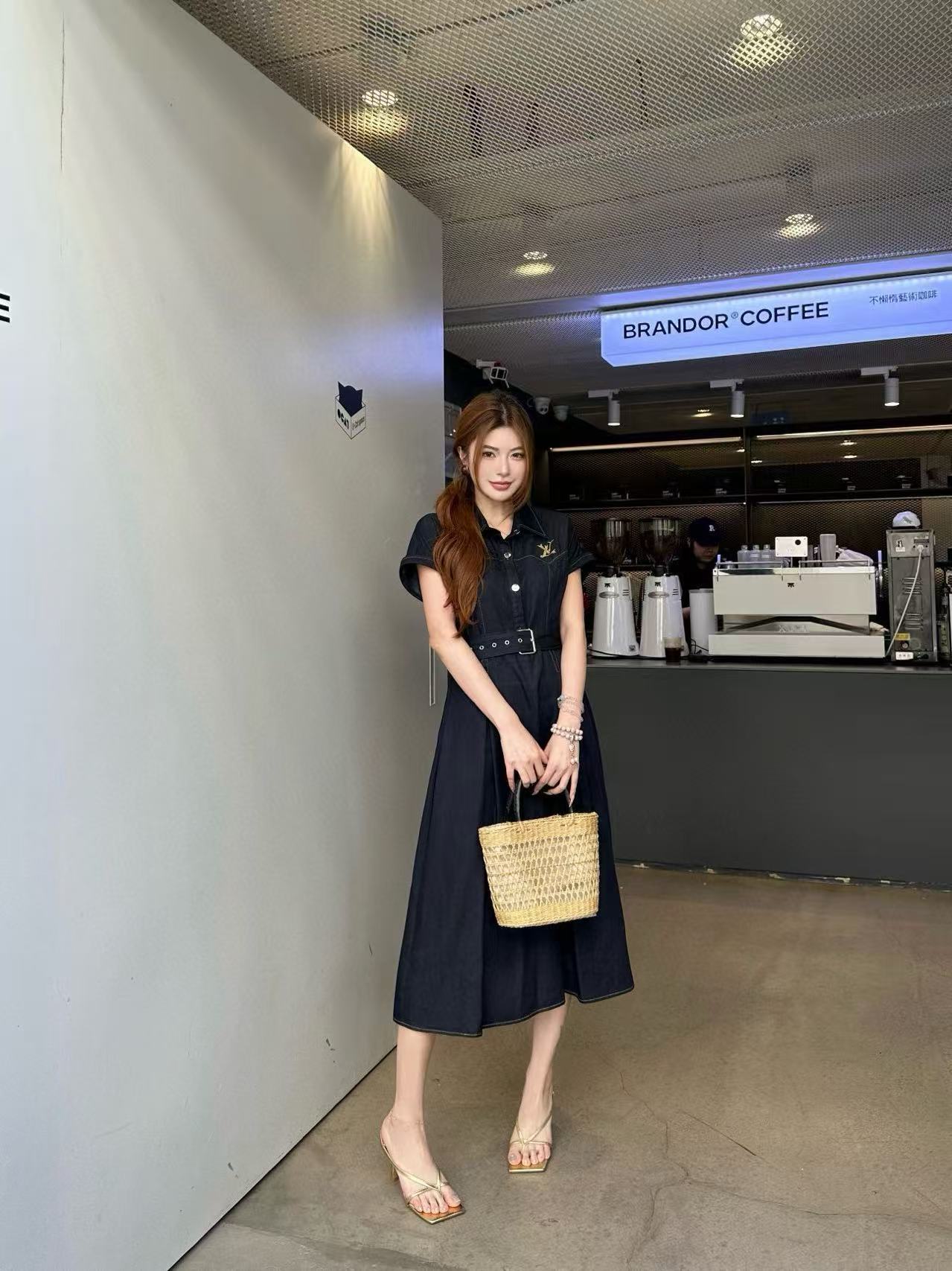 LVの高品質刺繍ロゴドレス【50％割引+送料無料】