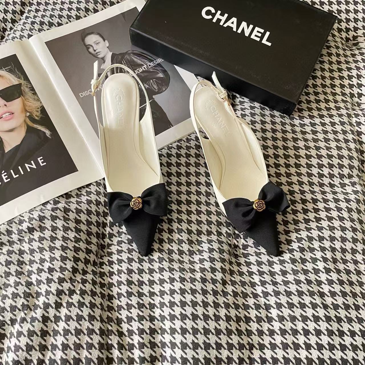 CHANE1 カメリアボウハイヒール【50％割引+送料無料】