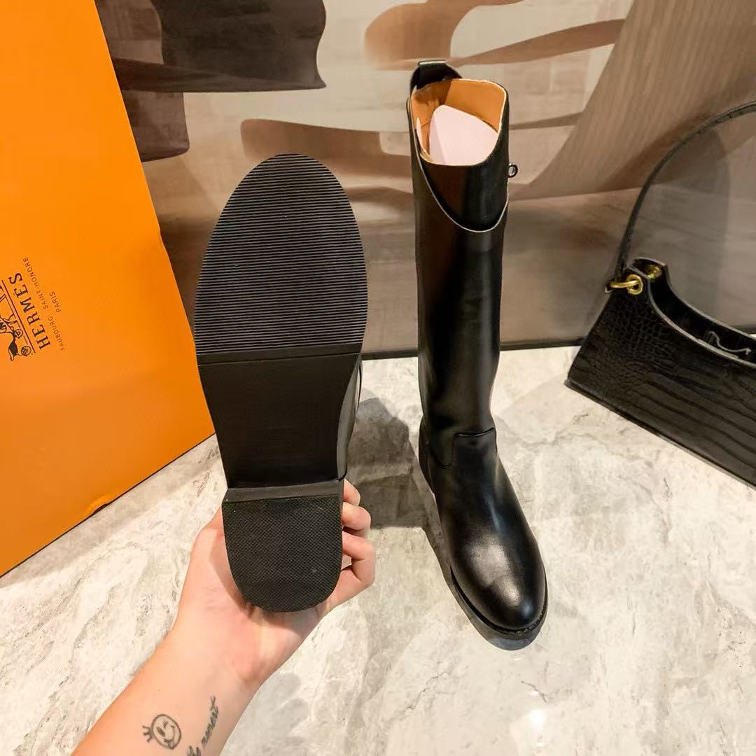 HERME5 シンプルロングブーツ【50％割引+送料無料】