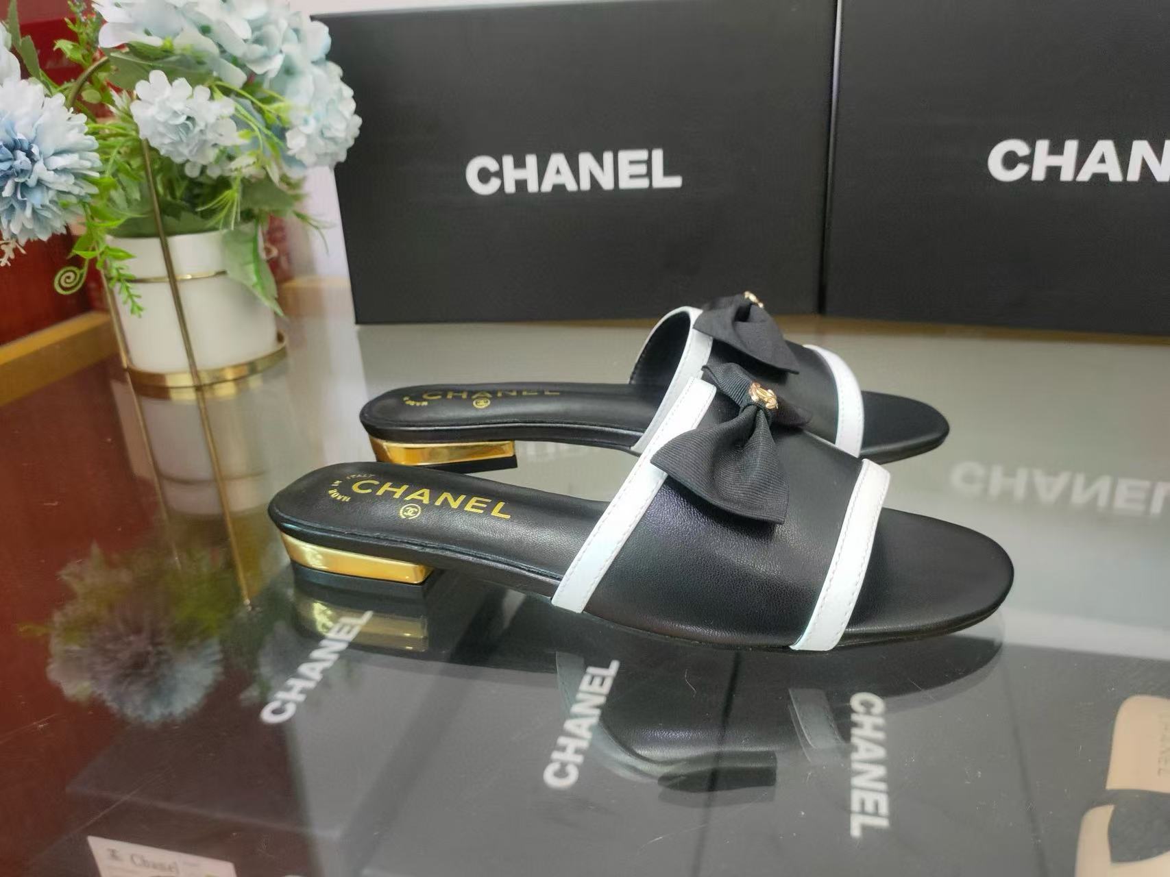 CHANE1 ボウスリッパ【50％割引+送料無料】