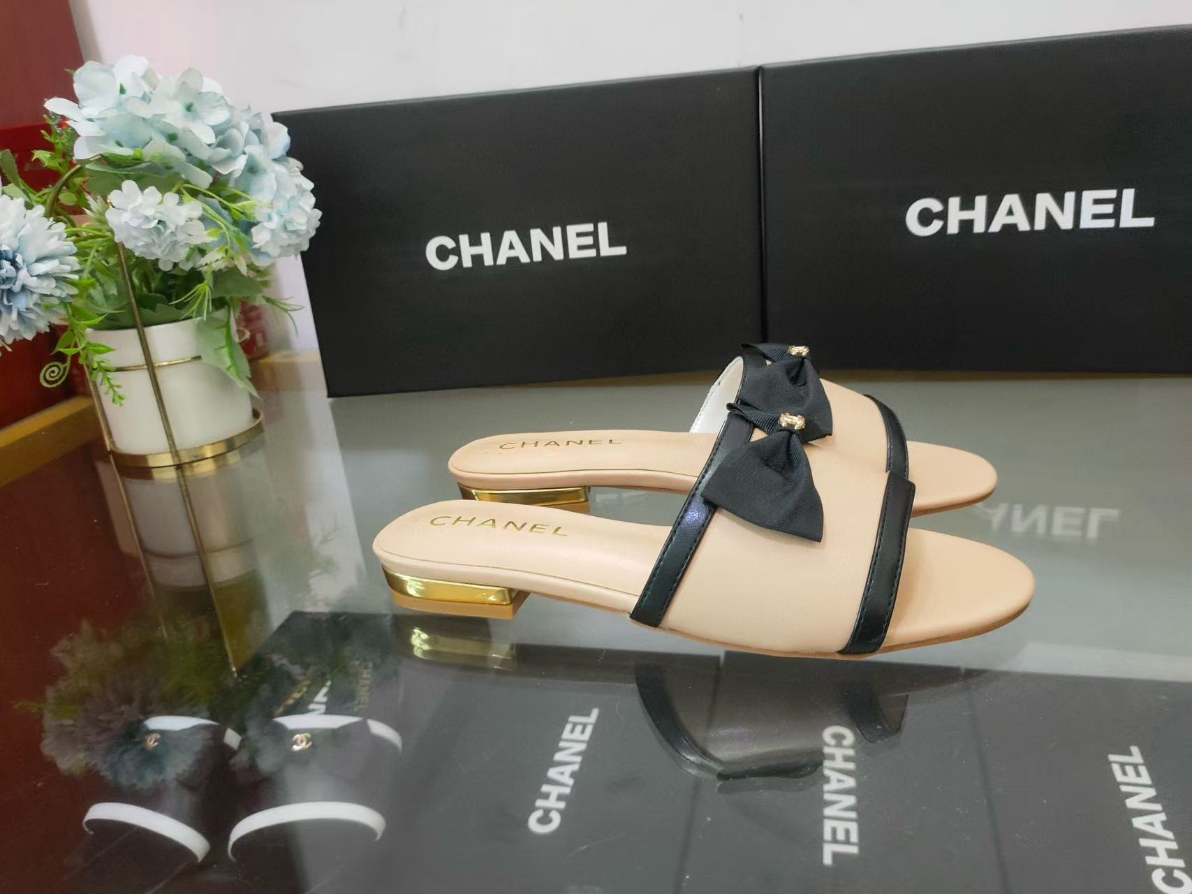 CHANE1 ボウスリッパ【50％割引+送料無料】