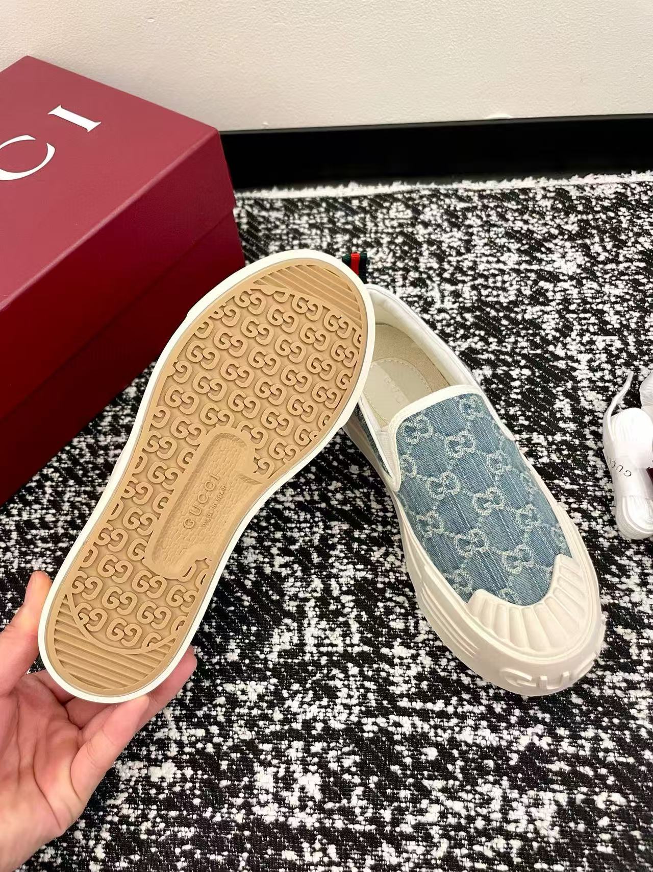 GUCC1 高品質厚底キャンバスカジュアルシューズ【50％割引+送料無料】