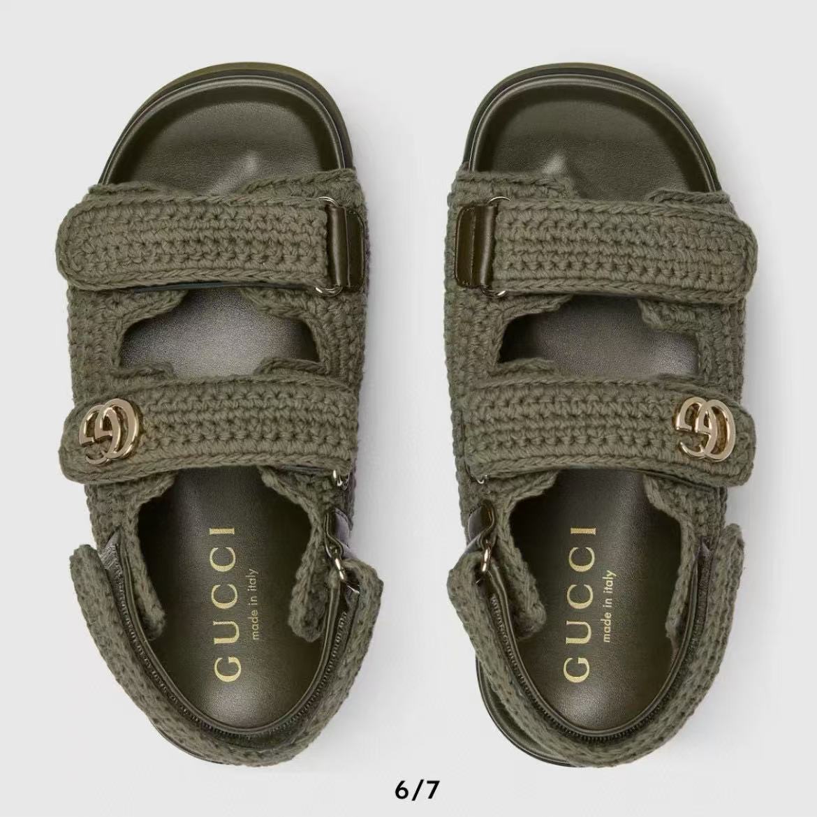 GUCC1 高品質ウールかぎ針編みビーチサンダル【50％割引+送料無料】