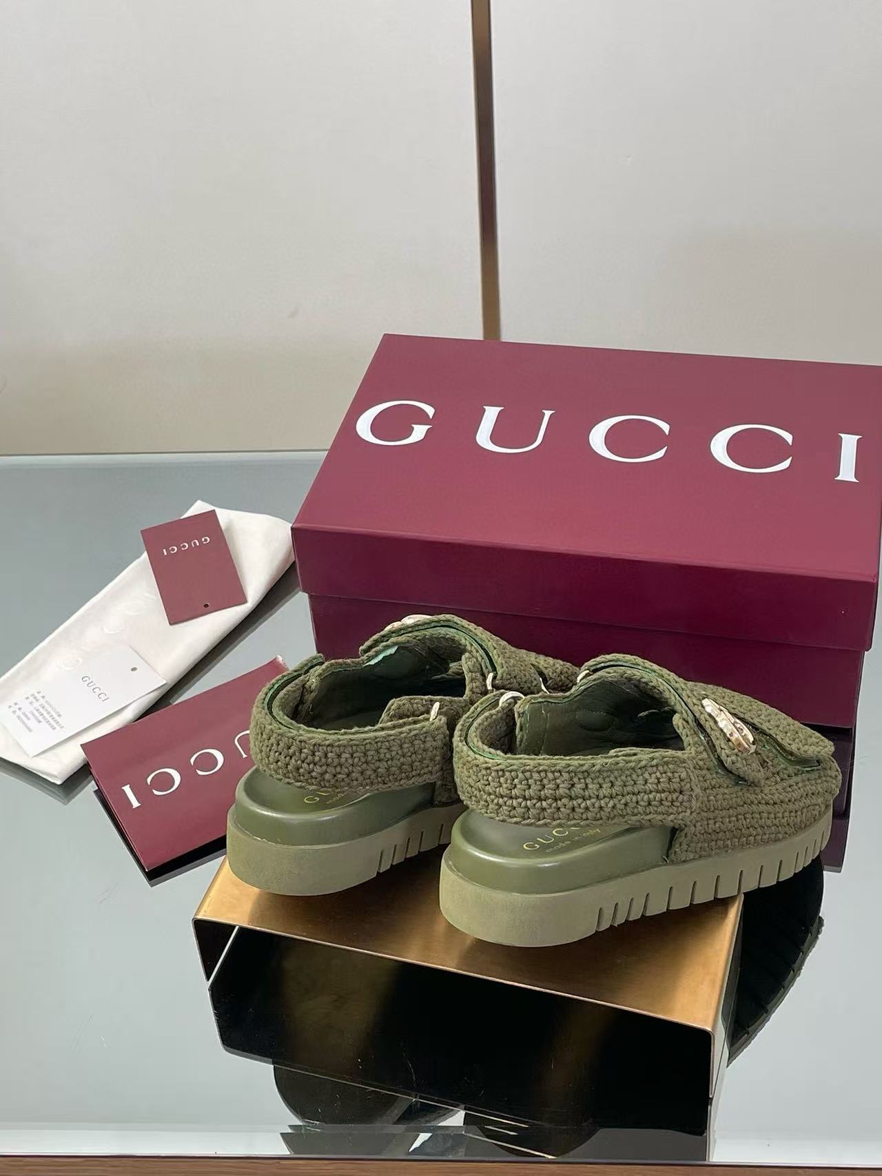 GUCC1 高品質ウールかぎ針編みビーチサンダル【50％割引+送料無料】