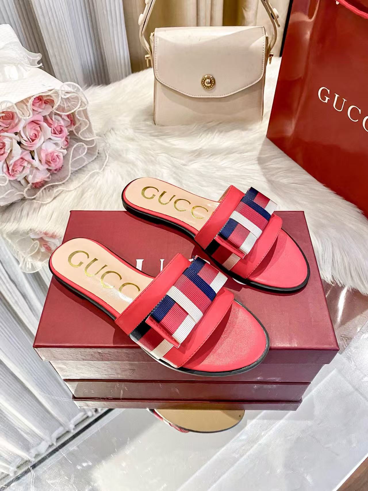 GUCC1 ダブルGバックルスリッパ【50％割引+送料無料】