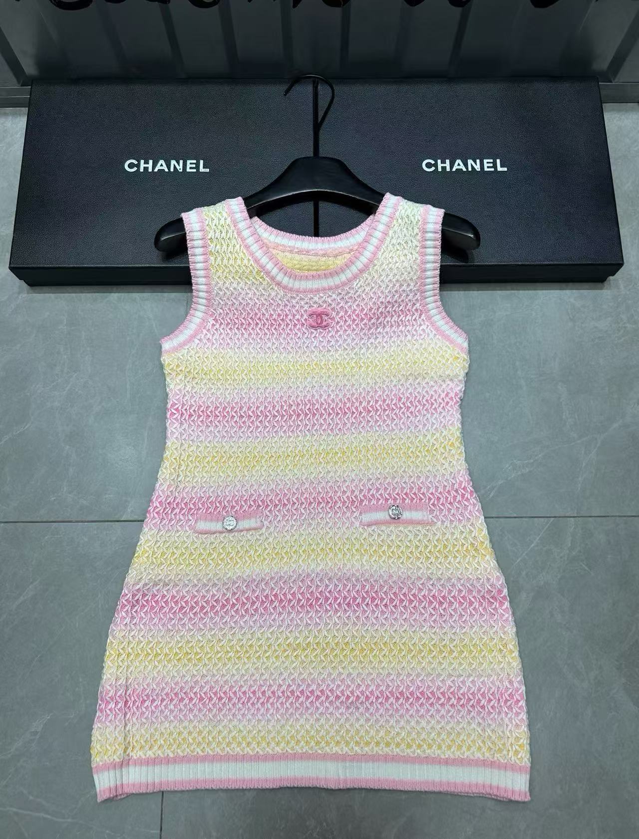 CHANE1 ピンクのウールベストドレス【50％割引+送料無料】