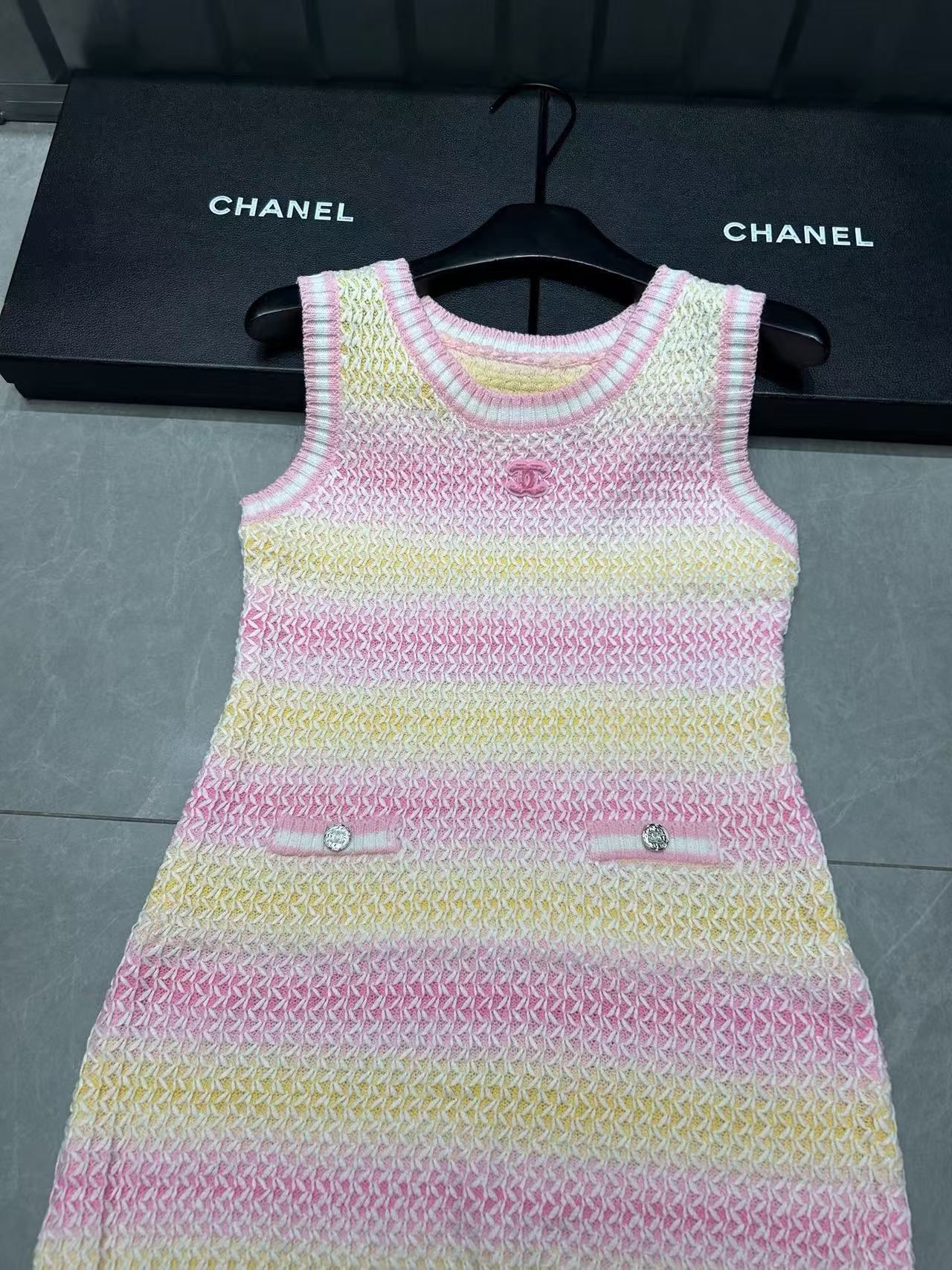 CHANE1 ピンクのウールベストドレス【50％割引+送料無料】