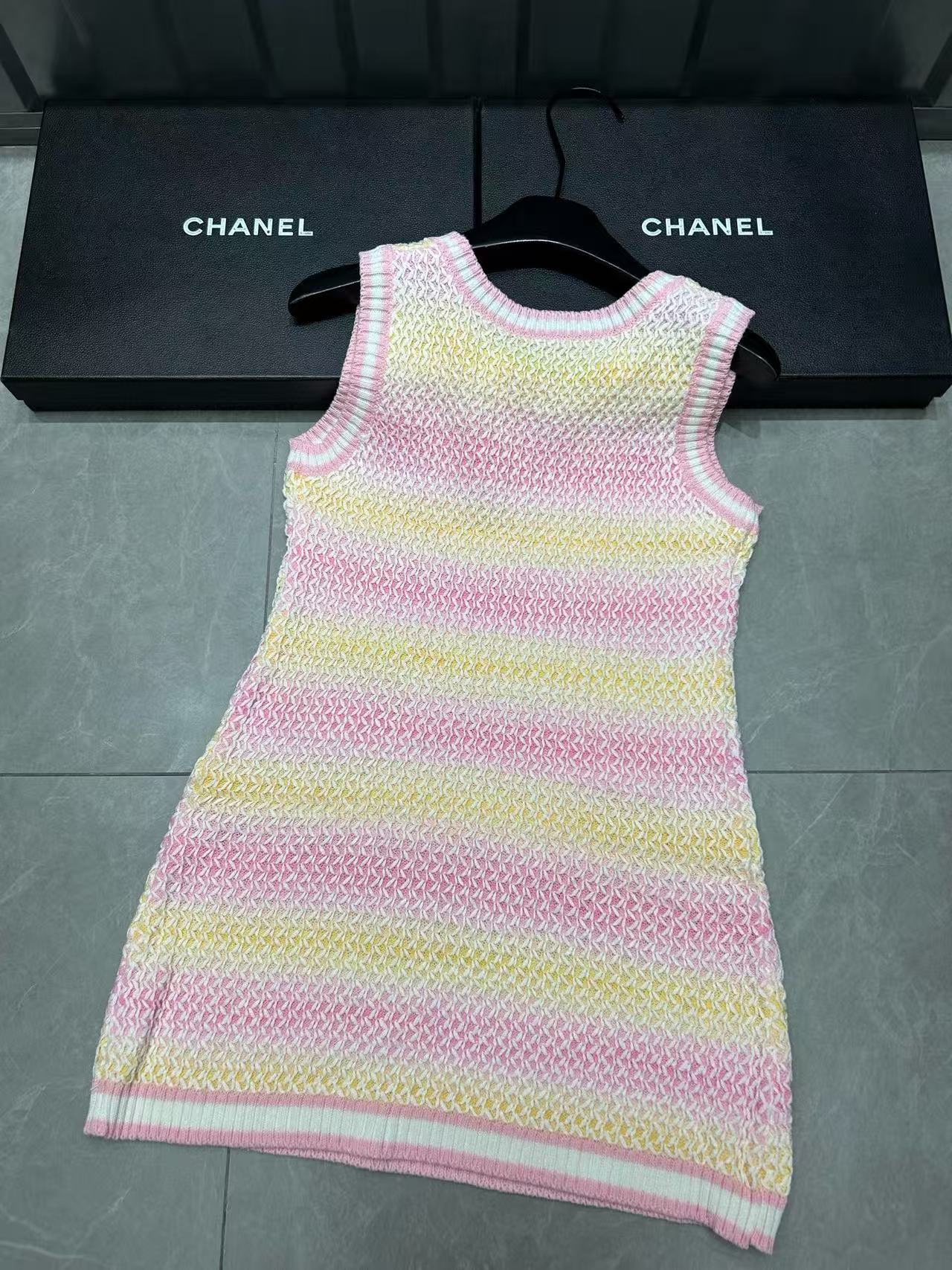 CHANE1 ピンクのウールベストドレス【50％割引+送料無料】