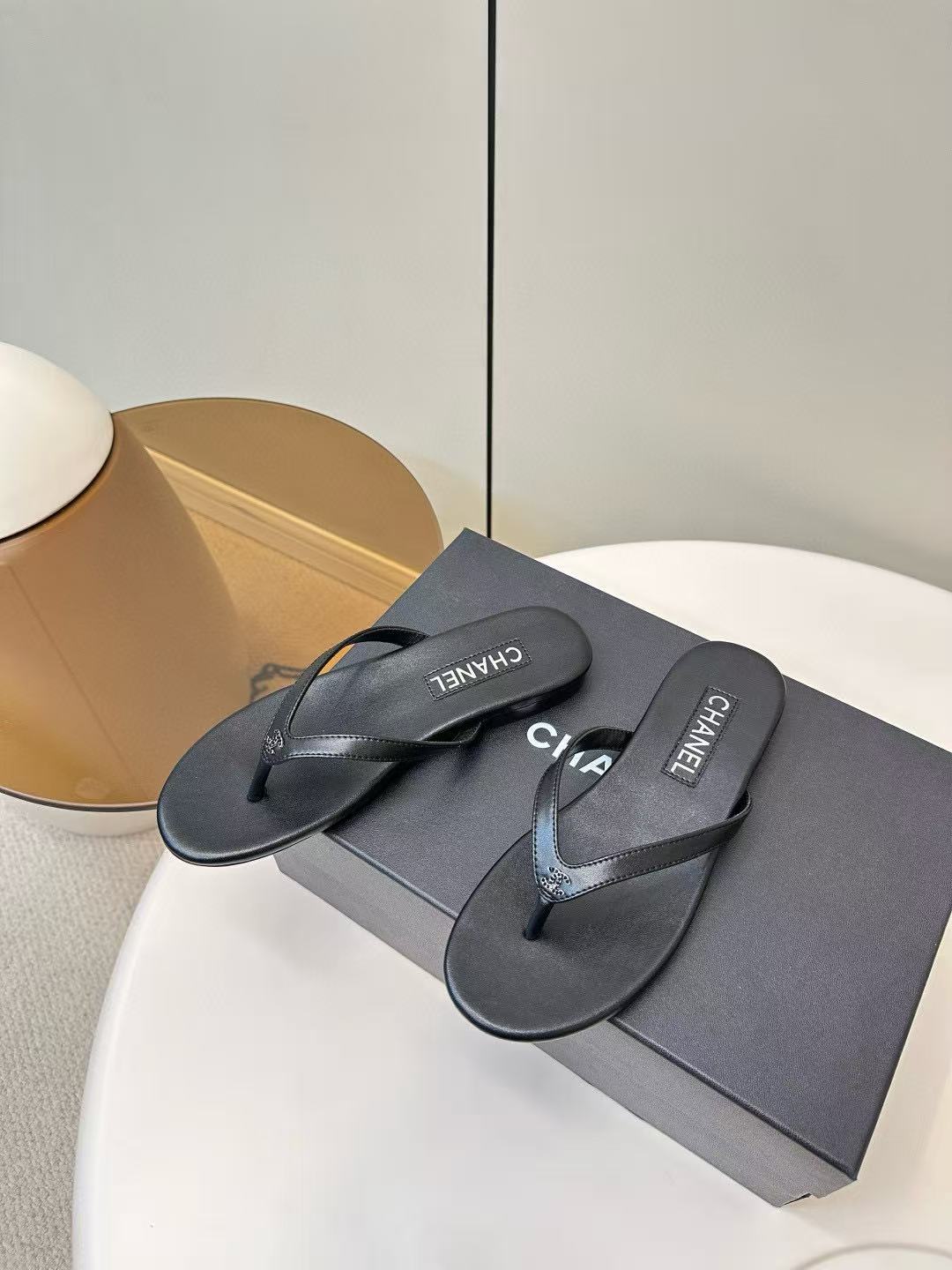 CHANE1 高品質ダブルCシープスキンスリッパ【50％割引+送料無料】