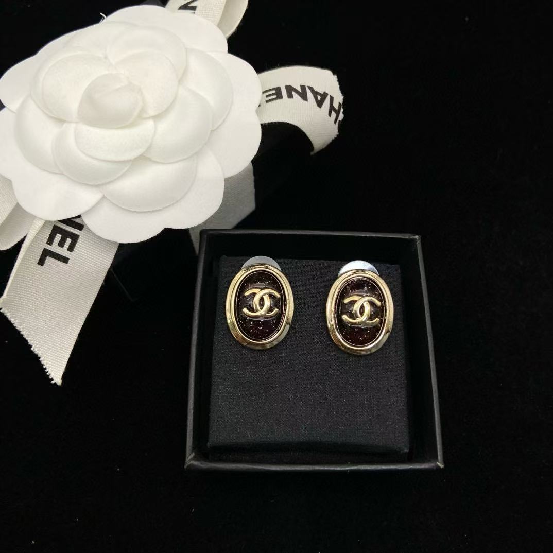 CHANE1 オーバルイヤリング【50％割引+送料無料】